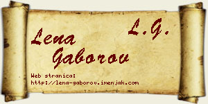 Lena Gaborov vizit kartica